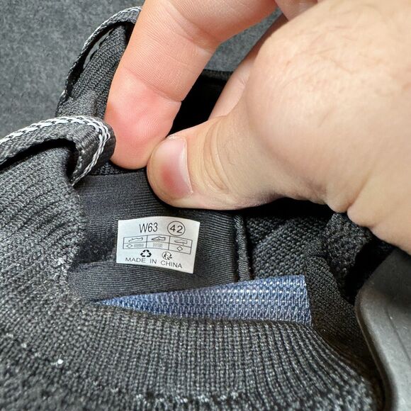 Whitin‎ Mens W63 Walking Shoes Lace Up Minimalist Barefoot Black Knit 42 EU 9 US - Picture 8 of 8